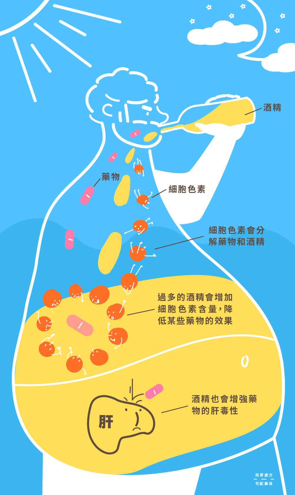 酒精與藥物在體內的反應