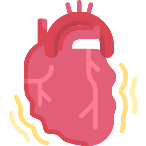 因高血壓而顫抖的心臟