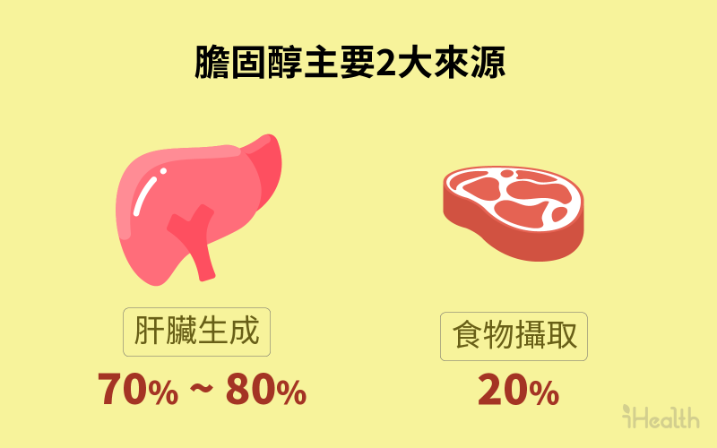 膽固醇的2大來源食物只佔了20%